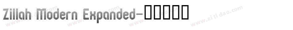 Zillah Modern Expanded字体转换